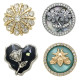 Little Bear Rose Sun Bee  rhinestone Metal 20MM Snap buttons