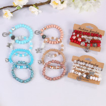 Acrylic Bohemian style bracelet set, elephant butterfly pendant, photography jewelry, accessories