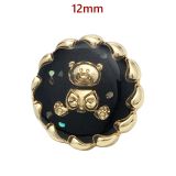 Rhinestone Metal 12MM Snap buttons Little Bear Rose Sun Bee