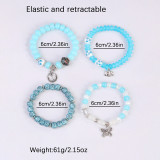 Acrylic Bohemian style bracelet set, elephant butterfly pendant, photography jewelry, accessories