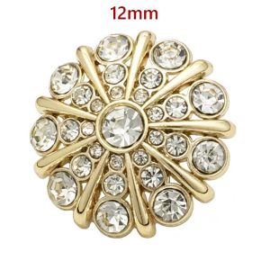 Rhinestone Metal 12MM Snap buttons Little Bear Rose Sun Bee