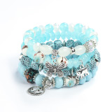 Acrylic Bohemian style bracelet set, elephant butterfly pendant, photography jewelry, accessories