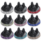 Diamond studded car phone holder for cute women, horizontal and vertical screens, center console, car navigation support bracket