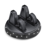 Diamond studded car phone holder for cute women, horizontal and vertical screens, center console, car navigation support bracket