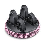 Diamond studded car phone holder for cute women, horizontal and vertical screens, center console, car navigation support bracket