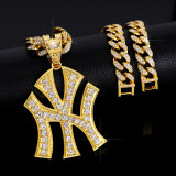 Full Diamond MLB New York Yankees Baseball Team Hip Hop Cuban Chain
