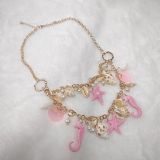 Beach Chain Conch Sea Star Shell Necklace Sweater Chain Lock Bone Chain