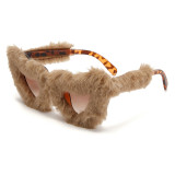 Glasses Plush Love Sunglasses Peach Heart Ball Party Funny Heart Sunglasses 1688