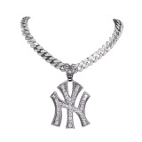 Full Diamond MLB New York Yankees Baseball Team Hip Hop Cuban Chain