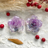 Sparkling Pink Rose Blossoms Resin 20mm snap button  DIY