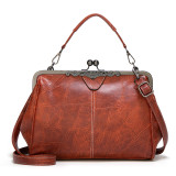 PU leather fashion ins retro bag summer crossbody clip bag women's bag
