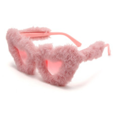 Glasses Plush Love Sunglasses Peach Heart Ball Party Funny Heart Sunglasses 1688