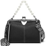 PU leather fashion ins retro bag summer crossbody clip bag women's bag