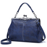 PU leather fashion ins retro bag summer crossbody clip bag women's bag