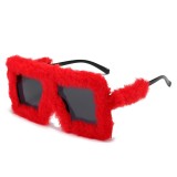 Plush winter sunglasses for women, cat eye sunglasses for women, sunglasses for women