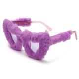 Glasses Plush Love Sunglasses Peach Heart Ball Party Funny Heart Sunglasses 1688
