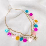 Beach Chain Conch Sea Star Shell Necklace Sweater Chain Lock Bone Chain