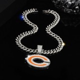 NFL Chicago Bears Cuban Chain Necklace Hip Hop Jewelry