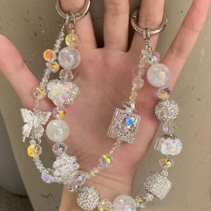 Perfume bottle mobile phone chain hand beaded bag pendant accessory chain