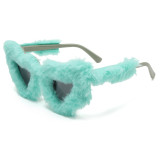Glasses Plush Love Sunglasses Peach Heart Ball Party Funny Heart Sunglasses 1688