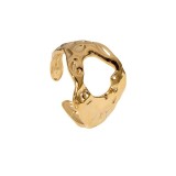Stainless steel ring adjustable asymmetric French gold-plated ring for women without fading