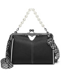 PU leather fashion ins retro bag summer crossbody clip bag women's bag