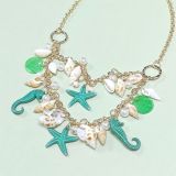 Beach Chain Conch Sea Star Shell Necklace Sweater Chain Lock Bone Chain