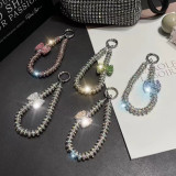 Diamond studded bow, mobile phone lanyard, chain, keychain, luggage accessories, phone case lanyard
