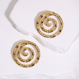 Stainless steel earrings 18k gold-plated high-end titanium steel earrings earrings for women