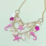 Beach Chain Conch Sea Star Shell Necklace Sweater Chain Lock Bone Chain