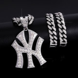 Full Diamond MLB New York Yankees Baseball Team Hip Hop Cuban Chain