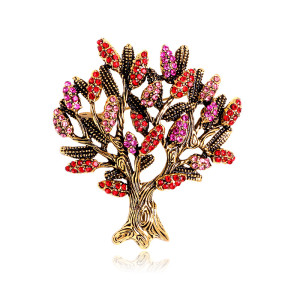 Wealth tree brooch, decorative pin, fixed clothes, chest flower, suit accessories