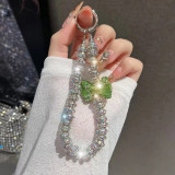 Diamond studded bow, mobile phone lanyard, chain, keychain, luggage accessories, phone case lanyard