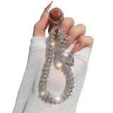 Diamond studded bow, mobile phone lanyard, chain, keychain, luggage accessories, phone case lanyard