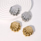 Ocean shell shaped earrings ins do not fade cold wind stainless steel earrings for women