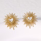 Titanium steel earrings with heart-shaped, niche metal earrings that do not fade, stainless steel earrings