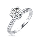 1ct  2ct 3ct 5ct moissanite S925 Silver Ring Party Wedding Women's Ring