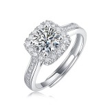 S925 silver ring moissanite Adjustable Opening