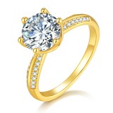 1ct  2ct 3ct 5ct moissanite S925 Silver Ring Party Wedding Women's Ring