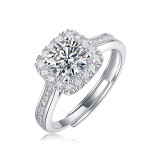 S925 silver ring moissanite Adjustable Opening