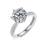 S925 silver ring moissanite Adjustable Opening