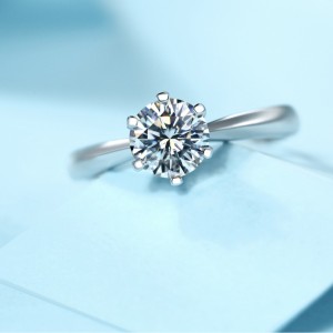 S925 silver ring moissanite Adjustable Opening