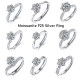 S925 silver ring moissanite Adjustable Opening