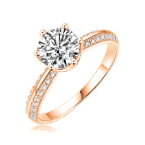 1ct  2ct 3ct 5ct moissanite S925 Silver Ring Party Wedding Women's Ring