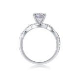 Moissanite ring S925 silver 1-carat closed ring