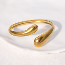 Stainless steel open bangle does not fade 18k gold-plated titanium steel bangle jewelry