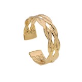 Titanium steel bracelet with non fading woven pattern and stainless steel bracelet