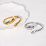 Stainless steel open bangle does not fade 18k gold-plated titanium steel bangle jewelry