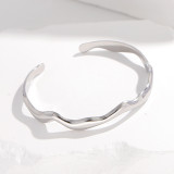 Titanium steel bracelet wave shaped stainless steel bracelet fashion bracelet