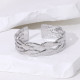 Titanium steel bracelet with non fading woven pattern and stainless steel bracelet